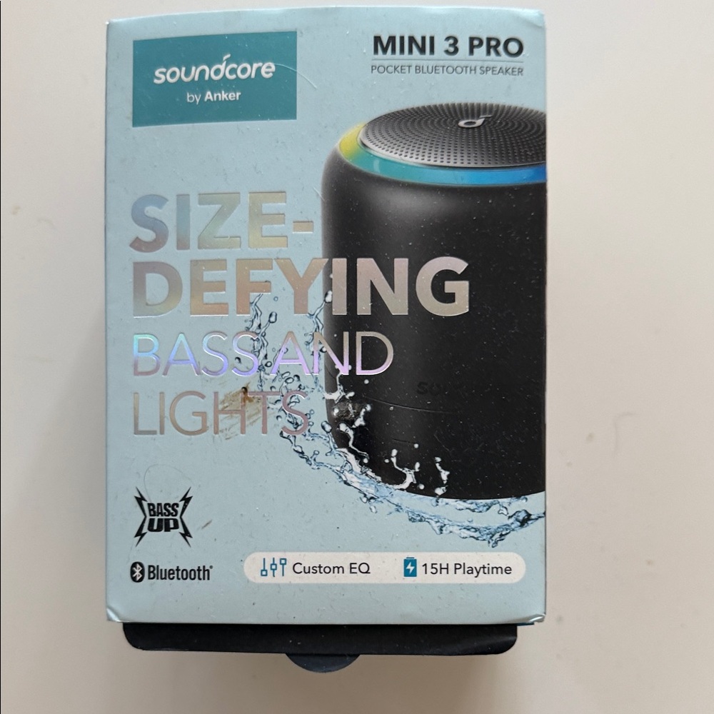 Anker Soundcore Mini 3 Pro Black with LED Bluetooth Speaker